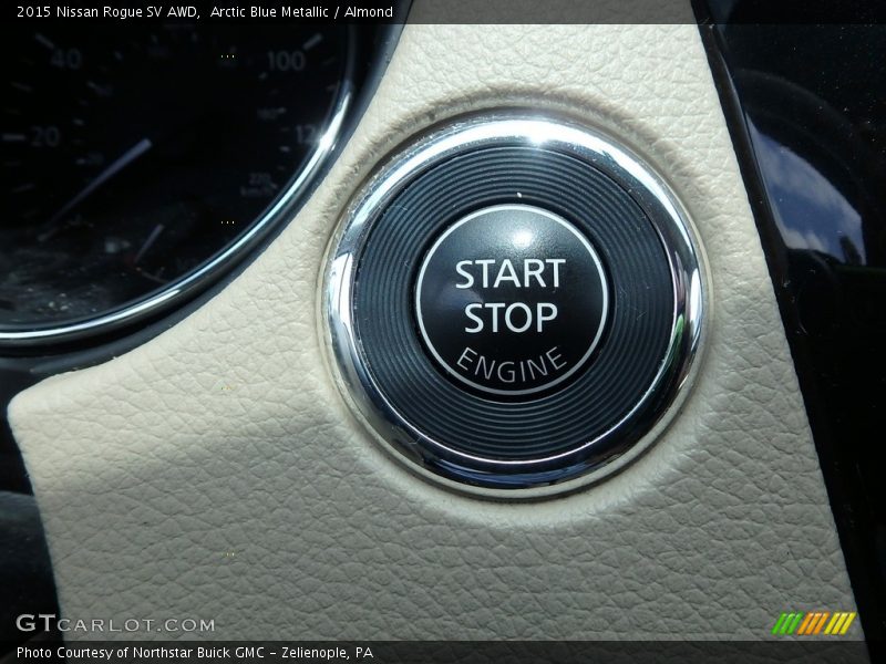 Arctic Blue Metallic / Almond 2015 Nissan Rogue SV AWD