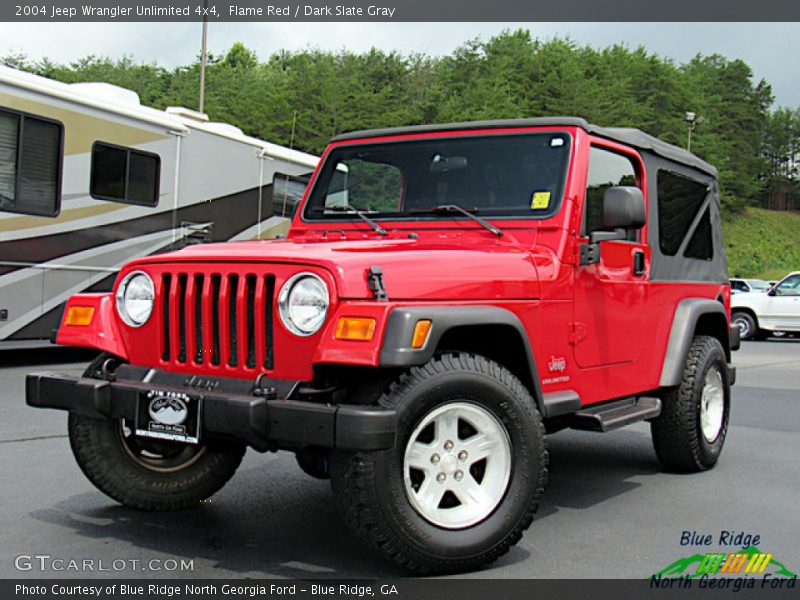 Flame Red / Dark Slate Gray 2004 Jeep Wrangler Unlimited 4x4
