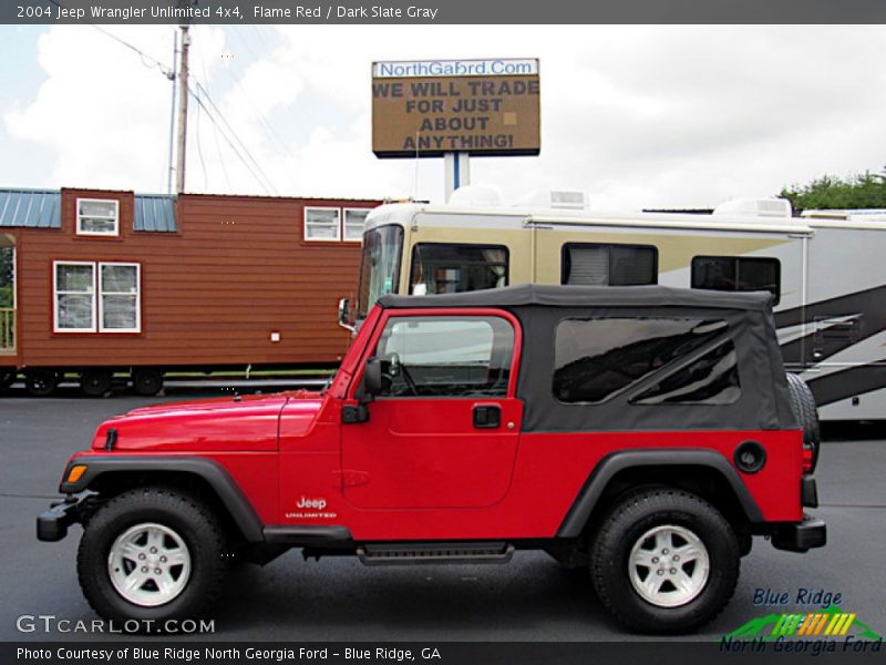 Flame Red / Dark Slate Gray 2004 Jeep Wrangler Unlimited 4x4