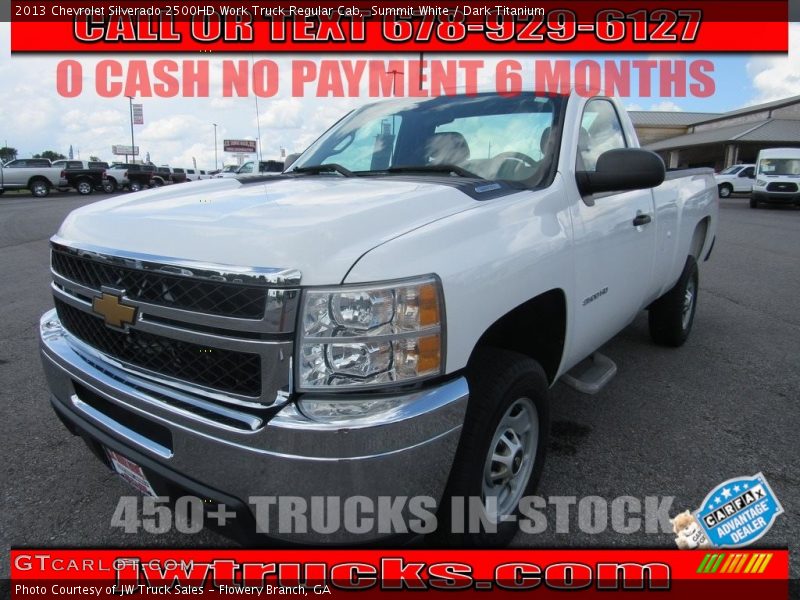 Summit White / Dark Titanium 2013 Chevrolet Silverado 2500HD Work Truck Regular Cab