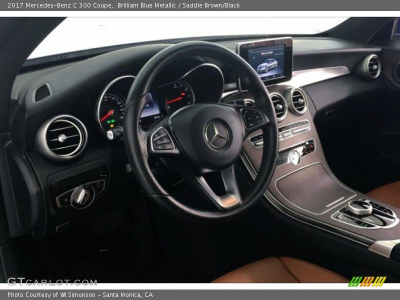 Brilliant Blue Metallic / Saddle Brown/Black 2017 Mercedes-Benz C 300 Coupe