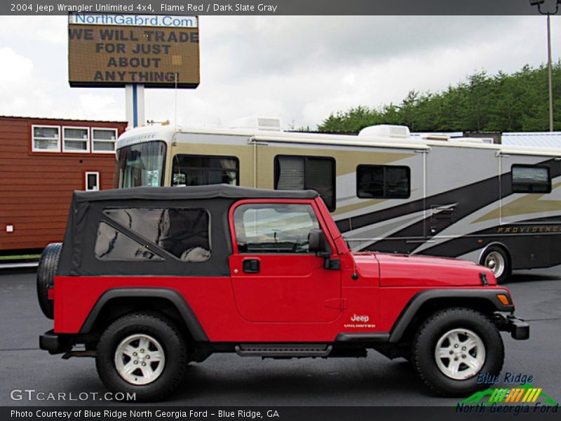 Flame Red / Dark Slate Gray 2004 Jeep Wrangler Unlimited 4x4