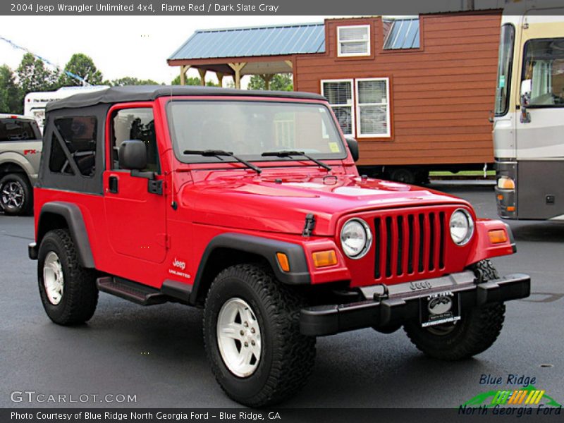 Flame Red / Dark Slate Gray 2004 Jeep Wrangler Unlimited 4x4