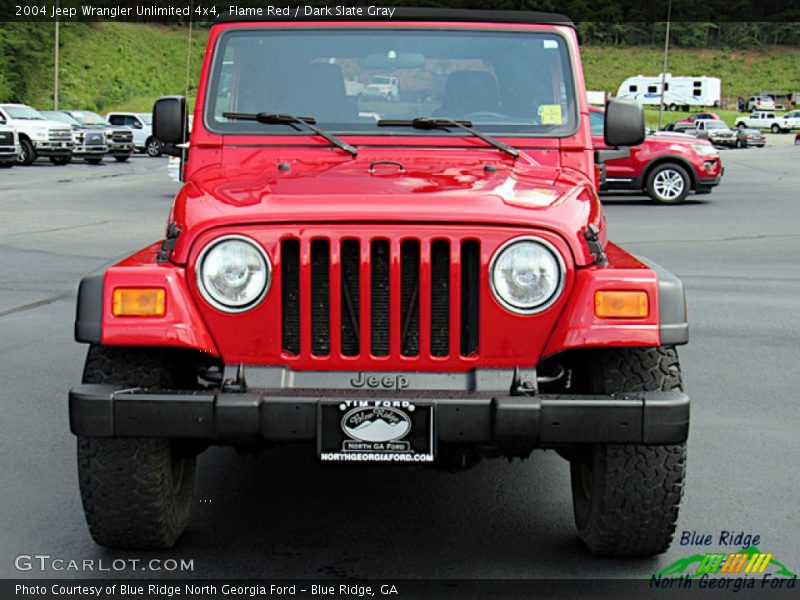 Flame Red / Dark Slate Gray 2004 Jeep Wrangler Unlimited 4x4