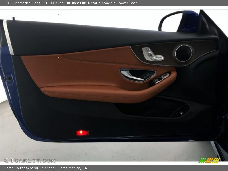 Brilliant Blue Metallic / Saddle Brown/Black 2017 Mercedes-Benz C 300 Coupe