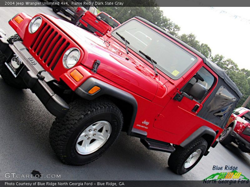Flame Red / Dark Slate Gray 2004 Jeep Wrangler Unlimited 4x4