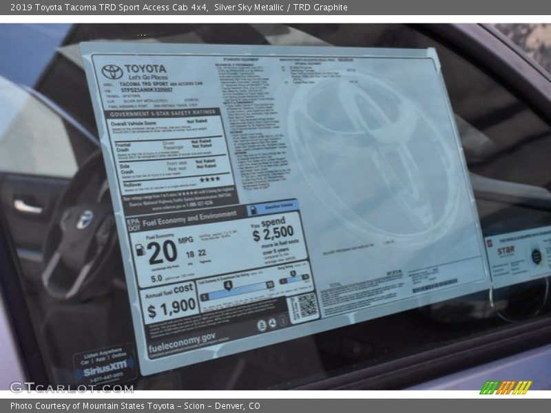 Silver Sky Metallic / TRD Graphite 2019 Toyota Tacoma TRD Sport Access Cab 4x4