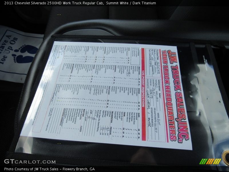 Summit White / Dark Titanium 2013 Chevrolet Silverado 2500HD Work Truck Regular Cab