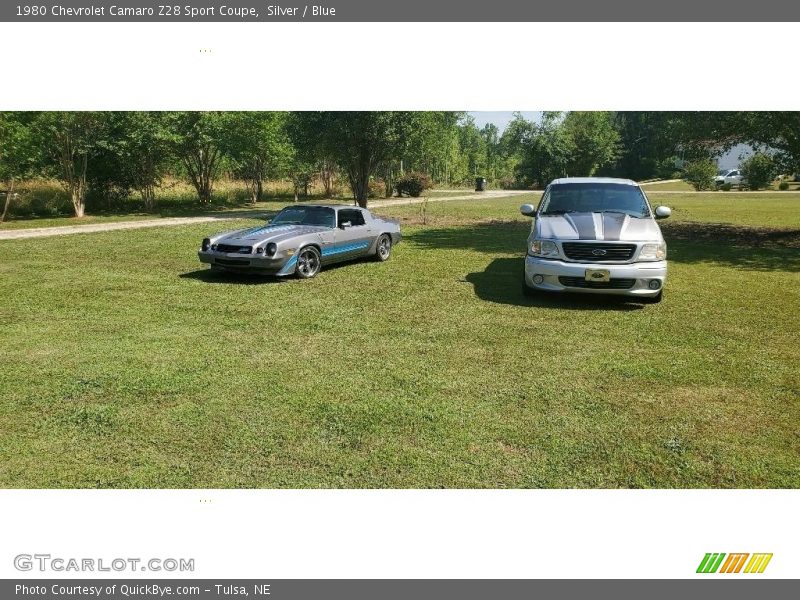 Silver / Blue 1980 Chevrolet Camaro Z28 Sport Coupe