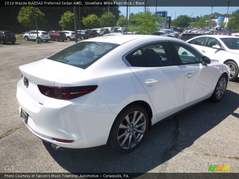 Snowflake White Pearl Mica / Black 2019 Mazda MAZDA3 Preferred Sedan AWD