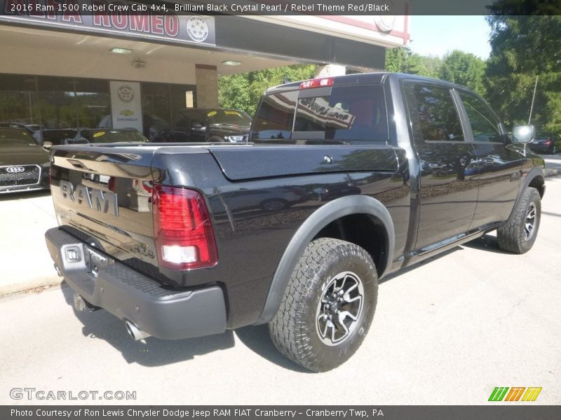 Brilliant Black Crystal Pearl / Rebel Theme Red/Black 2016 Ram 1500 Rebel Crew Cab 4x4