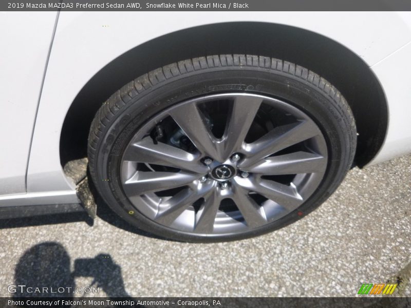 Snowflake White Pearl Mica / Black 2019 Mazda MAZDA3 Preferred Sedan AWD