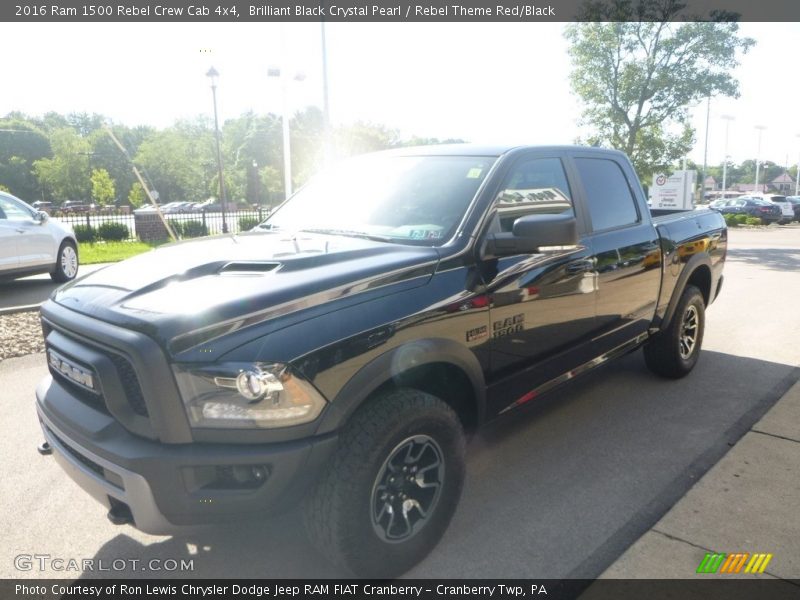 Brilliant Black Crystal Pearl / Rebel Theme Red/Black 2016 Ram 1500 Rebel Crew Cab 4x4