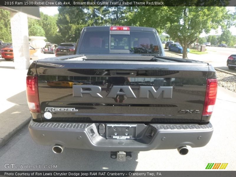 Brilliant Black Crystal Pearl / Rebel Theme Red/Black 2016 Ram 1500 Rebel Crew Cab 4x4