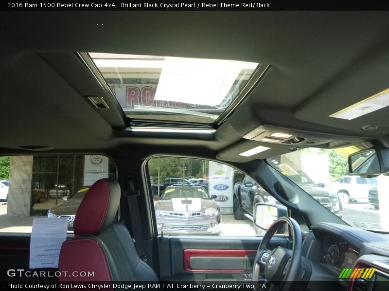 Brilliant Black Crystal Pearl / Rebel Theme Red/Black 2016 Ram 1500 Rebel Crew Cab 4x4