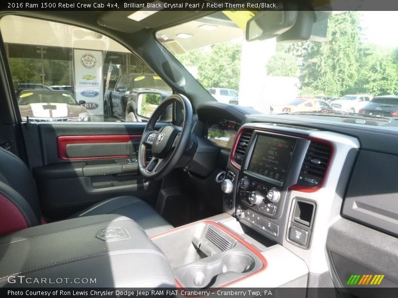 Brilliant Black Crystal Pearl / Rebel Theme Red/Black 2016 Ram 1500 Rebel Crew Cab 4x4