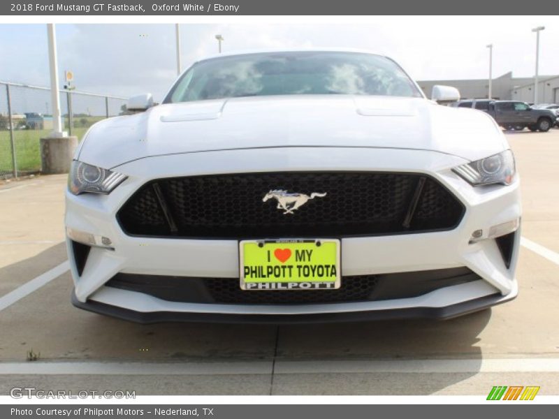 Oxford White / Ebony 2018 Ford Mustang GT Fastback