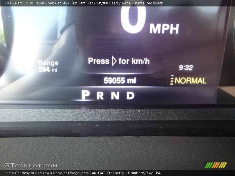 Brilliant Black Crystal Pearl / Rebel Theme Red/Black 2016 Ram 1500 Rebel Crew Cab 4x4