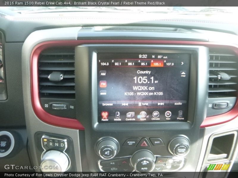 Brilliant Black Crystal Pearl / Rebel Theme Red/Black 2016 Ram 1500 Rebel Crew Cab 4x4