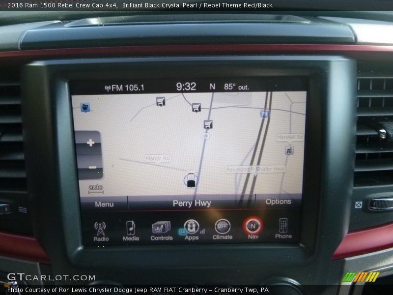 Brilliant Black Crystal Pearl / Rebel Theme Red/Black 2016 Ram 1500 Rebel Crew Cab 4x4