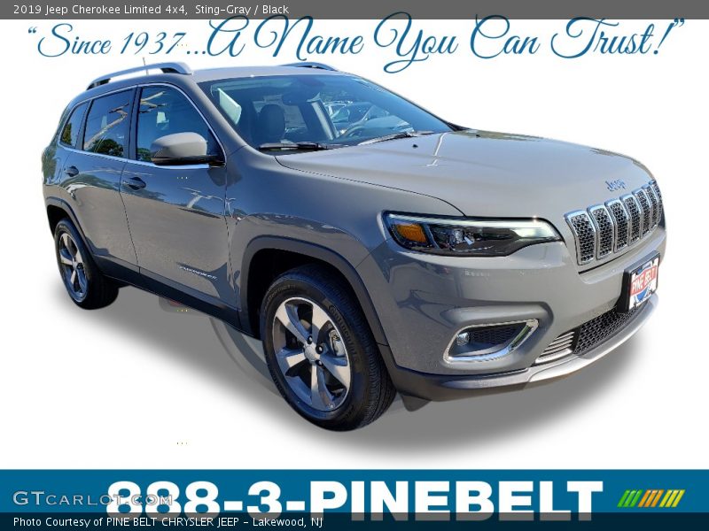 Sting-Gray / Black 2019 Jeep Cherokee Limited 4x4