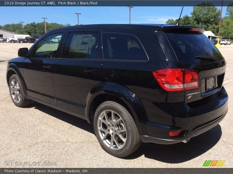 Pitch Black / Black/Red 2019 Dodge Journey GT AWD