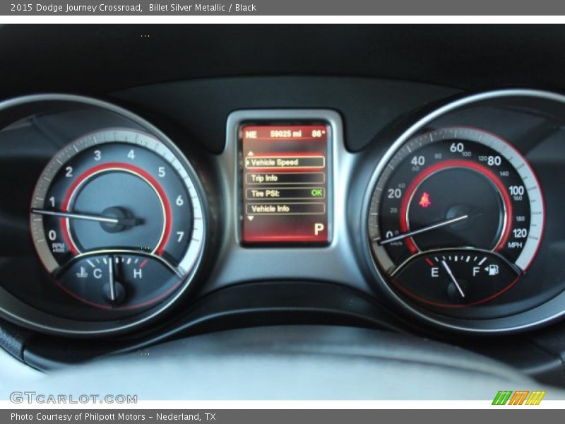 Billet Silver Metallic / Black 2015 Dodge Journey Crossroad