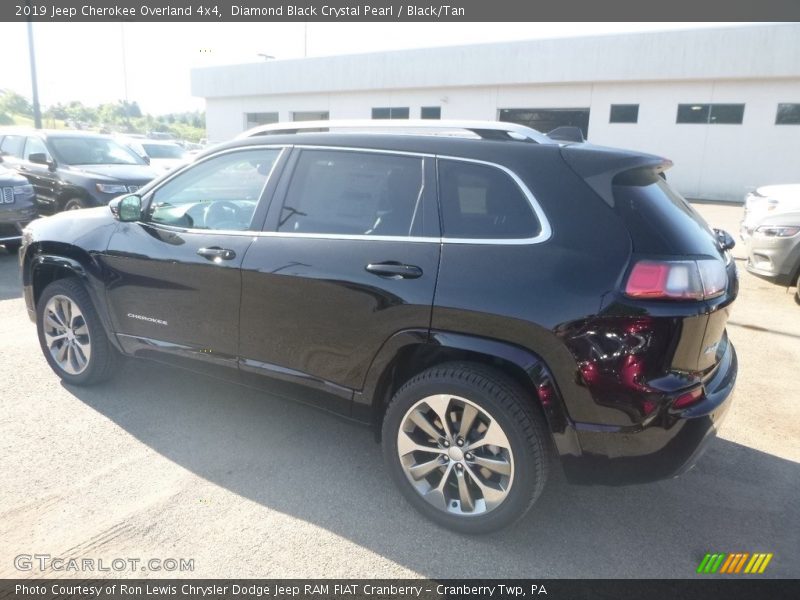 Diamond Black Crystal Pearl / Black/Tan 2019 Jeep Cherokee Overland 4x4
