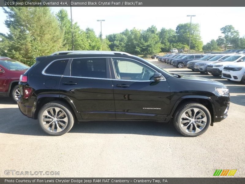 Diamond Black Crystal Pearl / Black/Tan 2019 Jeep Cherokee Overland 4x4