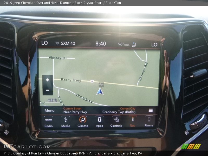 Diamond Black Crystal Pearl / Black/Tan 2019 Jeep Cherokee Overland 4x4