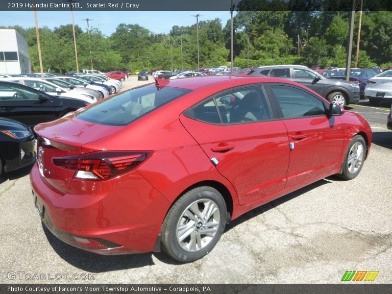 Scarlet Red / Gray 2019 Hyundai Elantra SEL