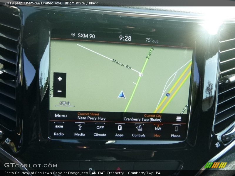 Bright White / Black 2019 Jeep Cherokee Limited 4x4