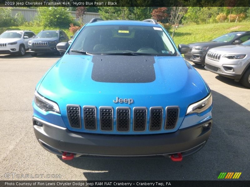Hydro Blue Pearl / Black 2019 Jeep Cherokee Trailhawk 4x4