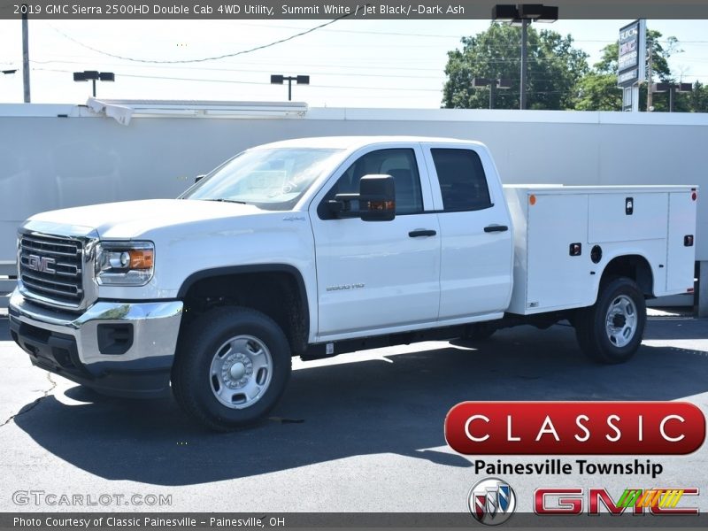 Summit White / Jet Black/­Dark Ash 2019 GMC Sierra 2500HD Double Cab 4WD Utility