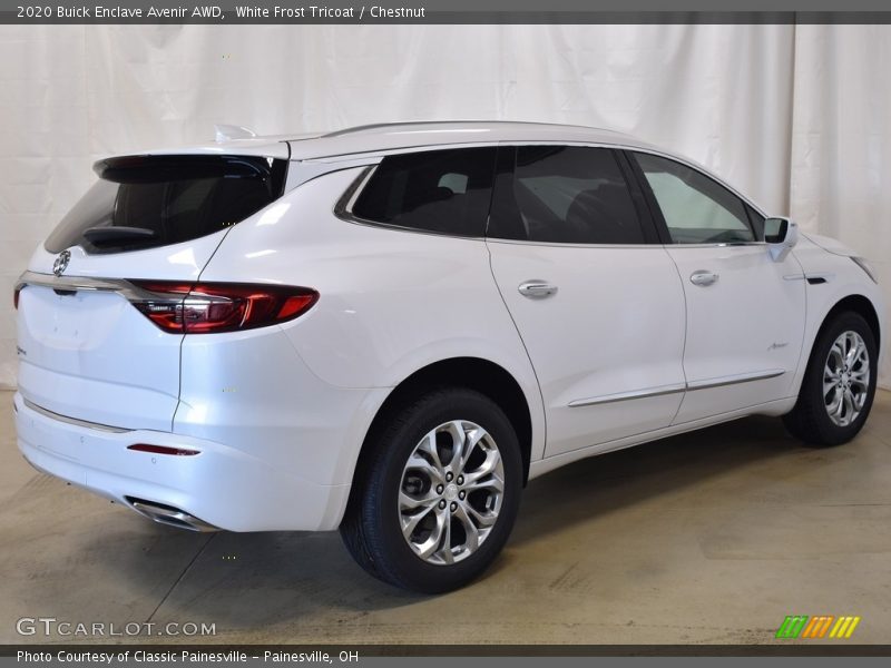 White Frost Tricoat / Chestnut 2020 Buick Enclave Avenir AWD