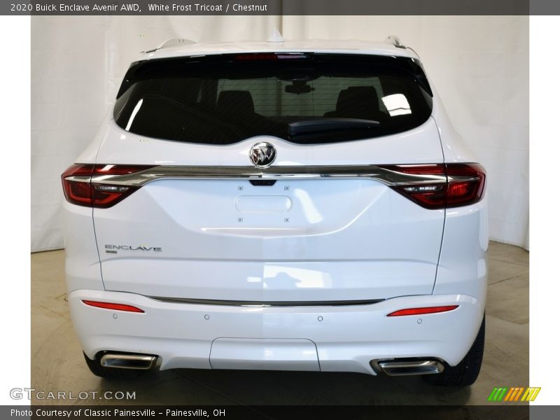 White Frost Tricoat / Chestnut 2020 Buick Enclave Avenir AWD