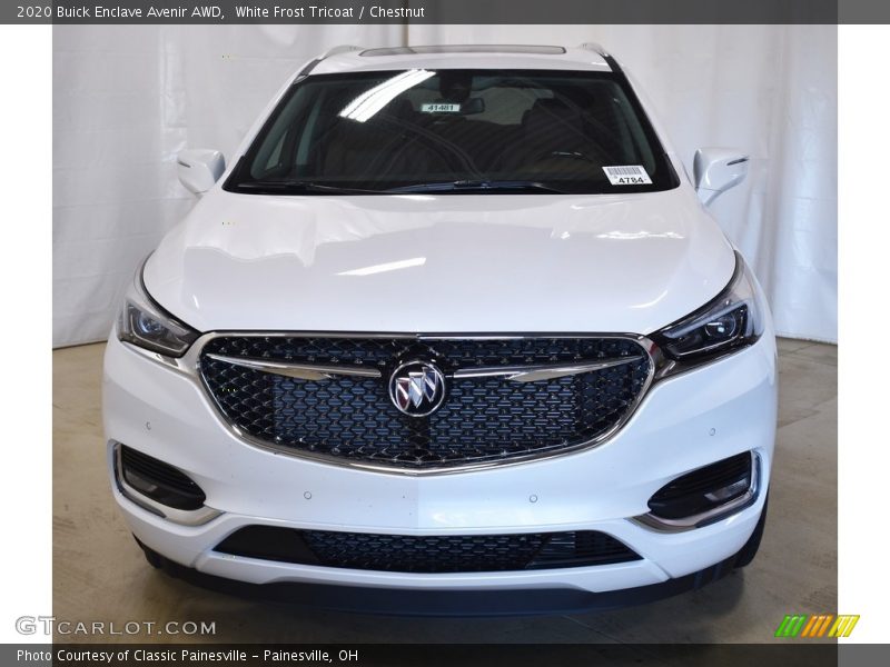 White Frost Tricoat / Chestnut 2020 Buick Enclave Avenir AWD