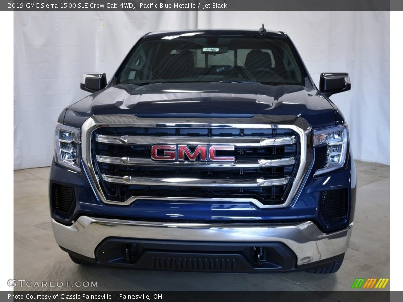 Pacific Blue Metallic / Jet Black 2019 GMC Sierra 1500 SLE Crew Cab 4WD