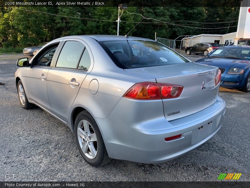 Apex Silver Metallic / Black 2008 Mitsubishi Lancer ES