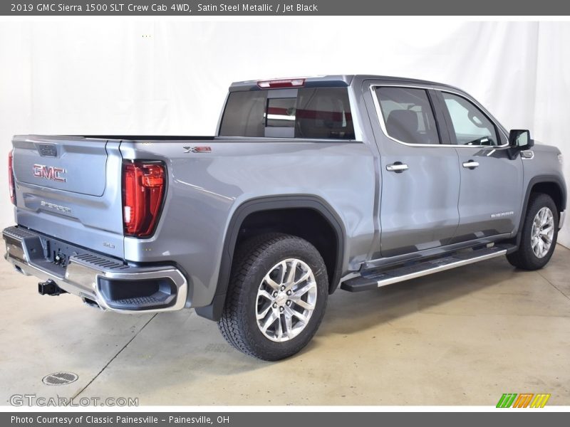Satin Steel Metallic / Jet Black 2019 GMC Sierra 1500 SLT Crew Cab 4WD