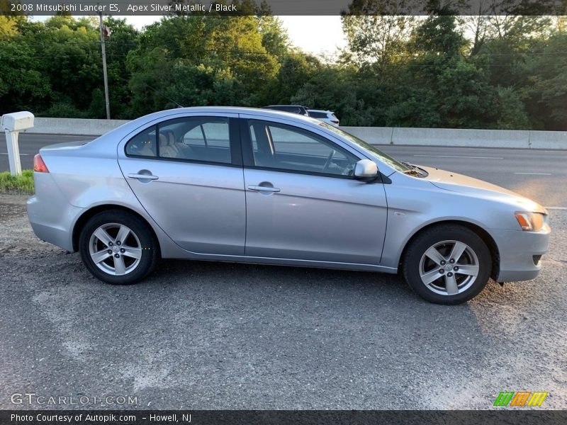 Apex Silver Metallic / Black 2008 Mitsubishi Lancer ES