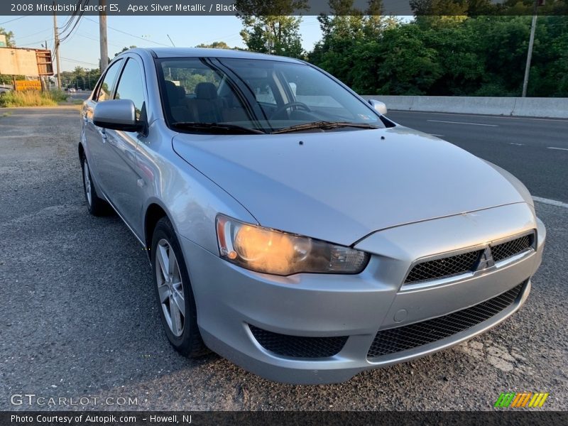 Apex Silver Metallic / Black 2008 Mitsubishi Lancer ES