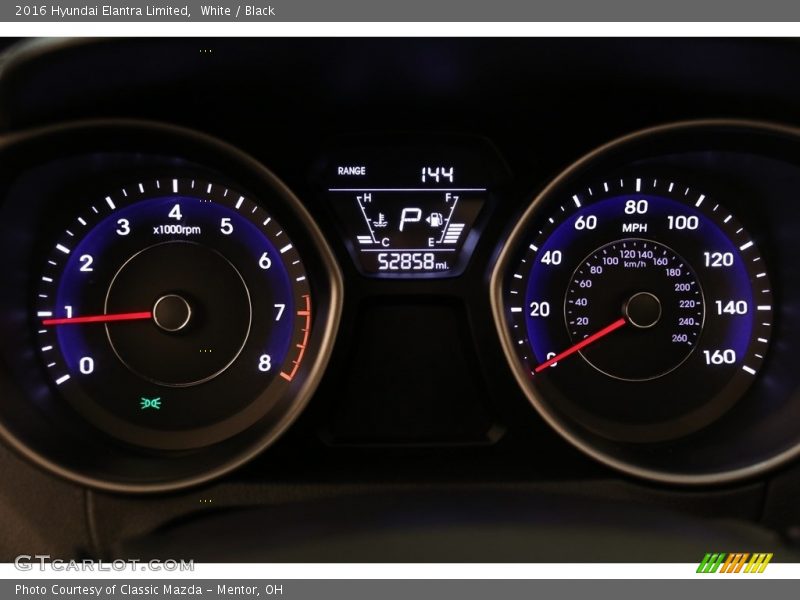 White / Black 2016 Hyundai Elantra Limited