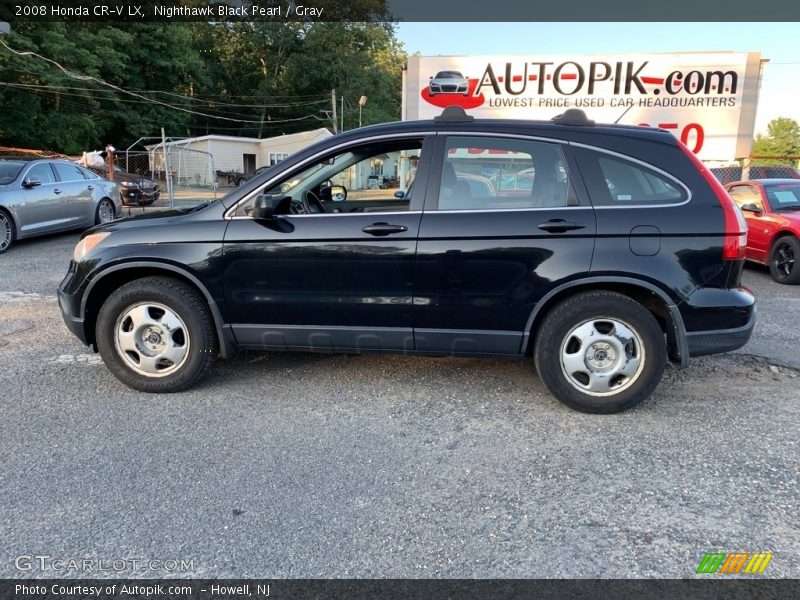 Nighthawk Black Pearl / Gray 2008 Honda CR-V LX