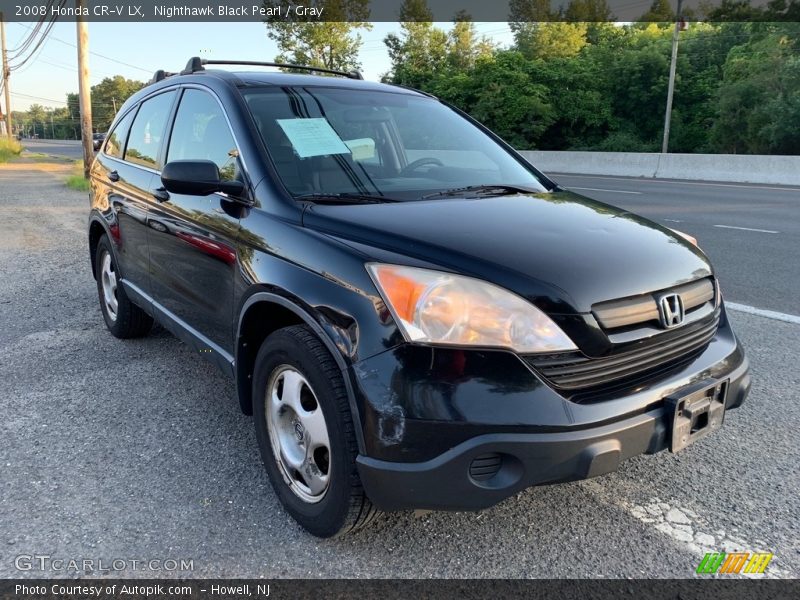 Nighthawk Black Pearl / Gray 2008 Honda CR-V LX