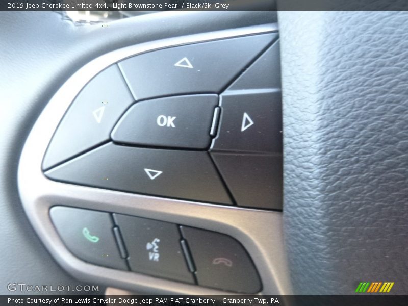 Light Brownstone Pearl / Black/Ski Grey 2019 Jeep Cherokee Limited 4x4