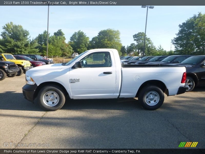 Bright White / Black/Diesel Gray 2019 Ram 1500 Tradesman Regular Cab