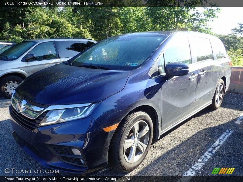 Obsidian Blue Pearl / Gray 2018 Honda Odyssey EX-L