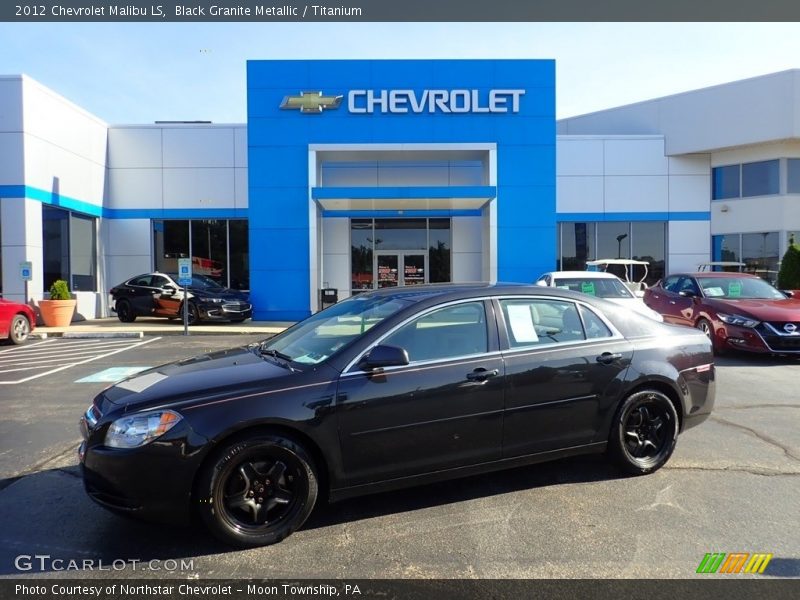 Black Granite Metallic / Titanium 2012 Chevrolet Malibu LS