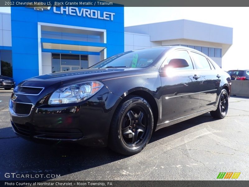 Black Granite Metallic / Titanium 2012 Chevrolet Malibu LS
